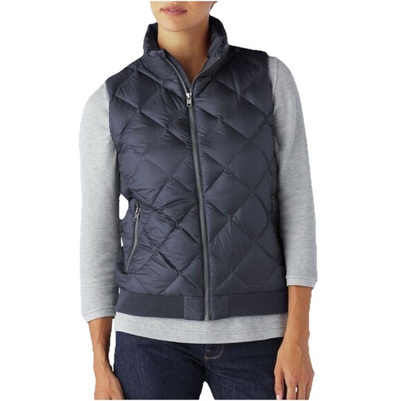 Patagonia Size M Black Zip Puffer Vest Jacket Duck Down Pockets Hiking - Picture 1 of 13